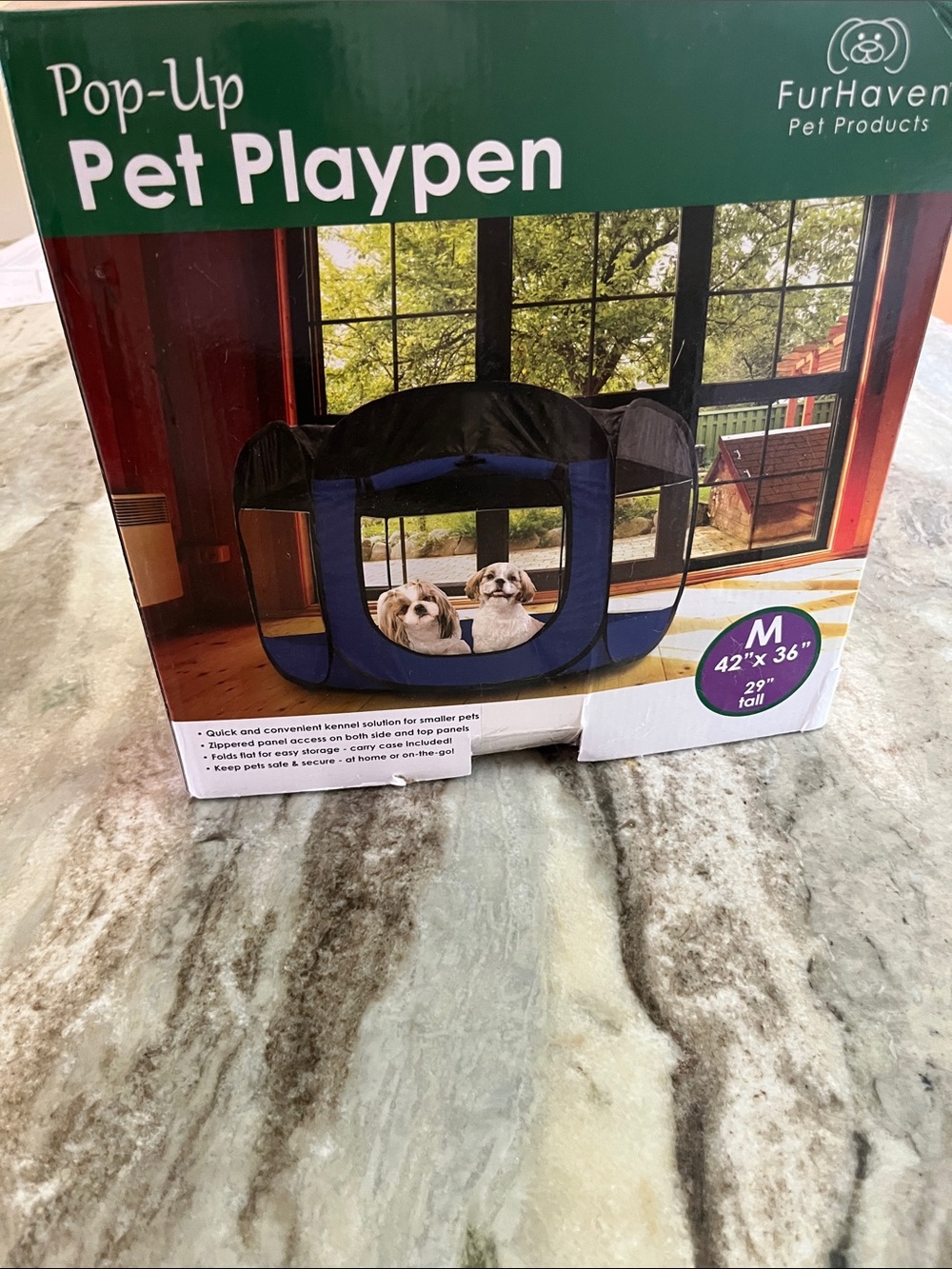 Blue Pop-Up Pet Playpen (Medium)
